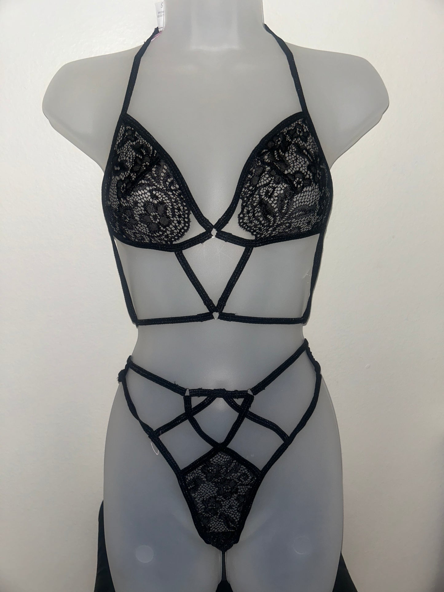 Black Lace Bikini Set